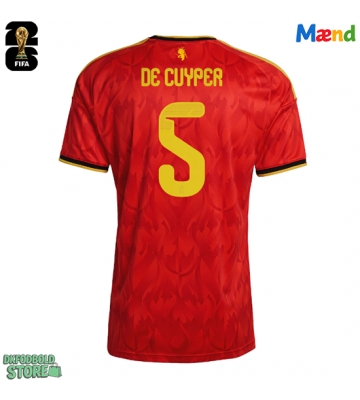 Belgien Maxim De Cuyper #5 Replika Hjemmebanetrøje VM 2026 Kortærmet